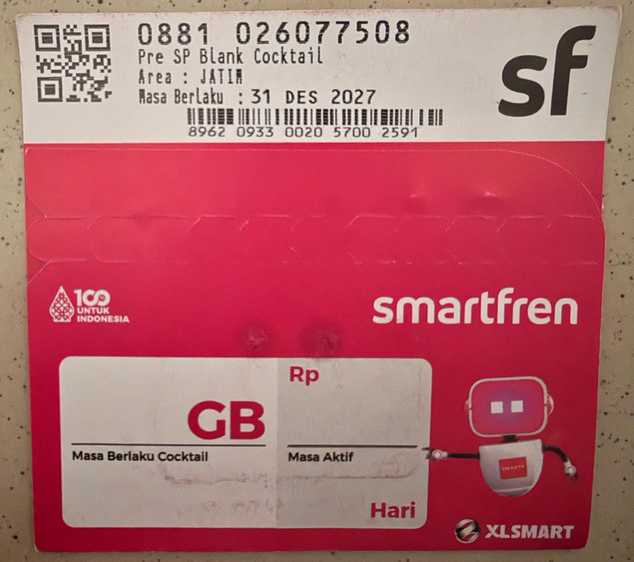 SP SMARTFREN ZERO SEGEL